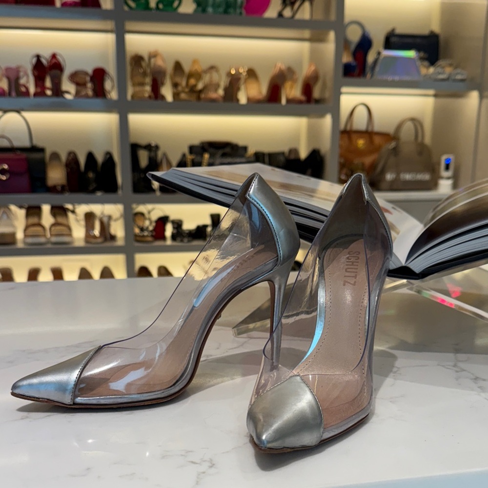 Schutz Silver Heels